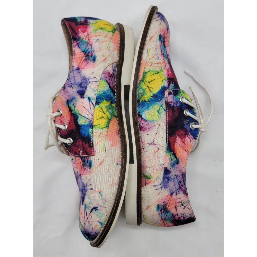 Luichiny Abstract Art Watercolor Colorful Lucky Girl Shoes Lace Up Size 8M - Picture 5 of 8